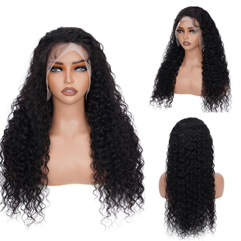 Bling Hair 30 32 Inches Deep Wave Brazilian HD Transparent Lace Frontal Wig for Women 13x4 13x6 Lace Human Hair Wig Curly Pre Plucked 180% Natural Hairline Clearance Sale