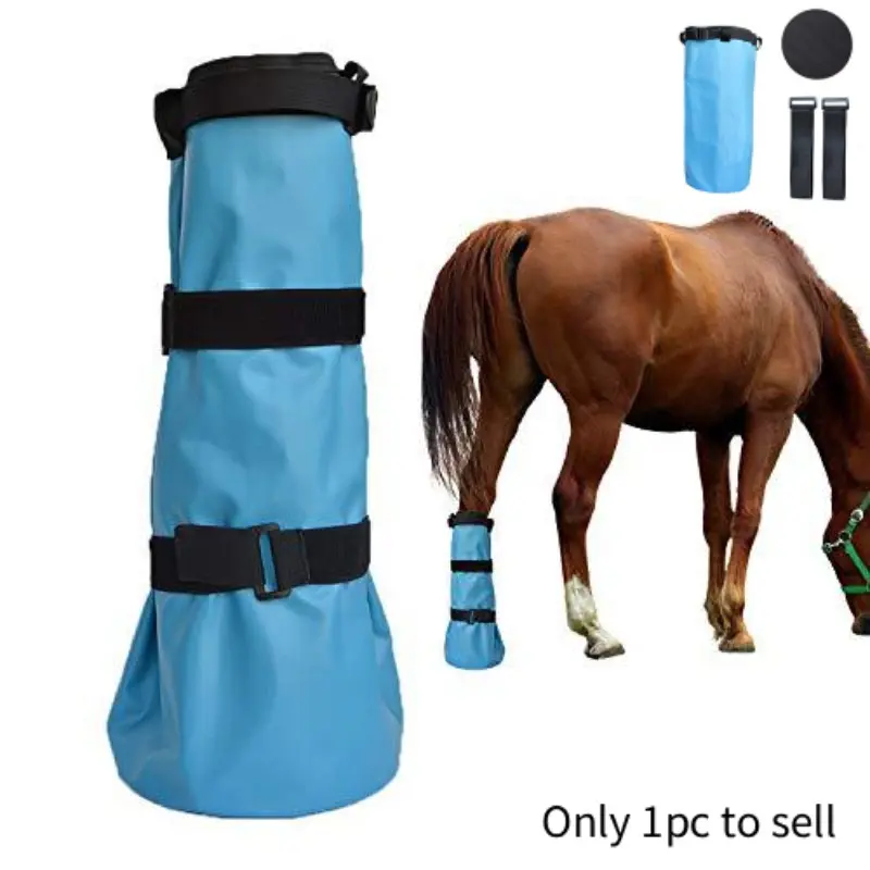 Professional Horse Hoof Soaking Boot Set with Eva Pad and Elastic Band, Ideal for Outdoor Care and Treatment of Hoof Ailments