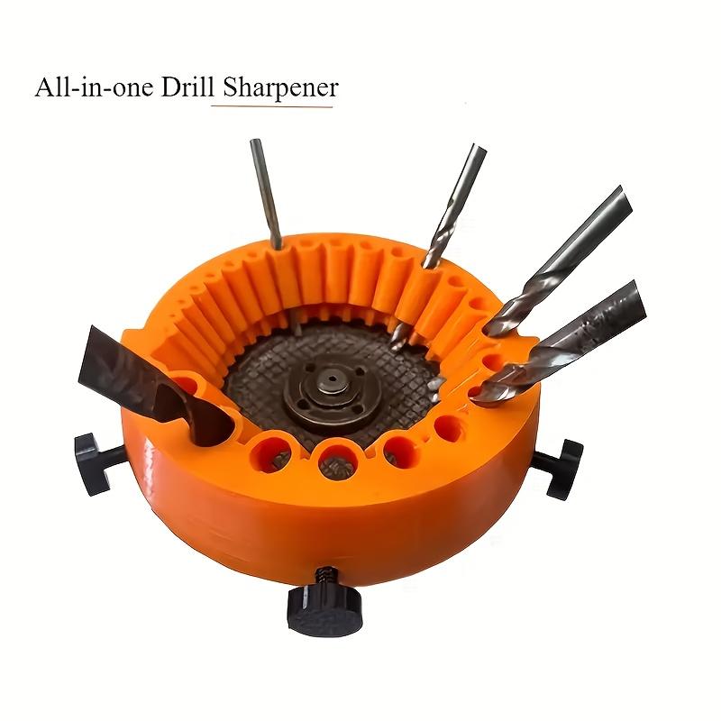 1PC Drill Bit Sharpener, Electric Drill Bit Grinding Attachment, Old Style Drill Bit Grinder, Large Blade Angle Grinder for Grinding Drill Bits, Suitable for 2 to 13 mm Drill Bits, 125 mm Grinder, Made of Plastic, No Electricity Required