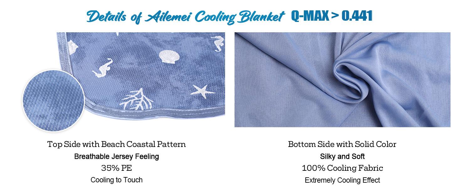 Cooling Blanket with Sided Cold Effect, Lightweight Breathable Summer Oversize Theme Bed, Transfer Heat to Keep Body Cool for Hot Sleepers Night Sweats, 108"x90"