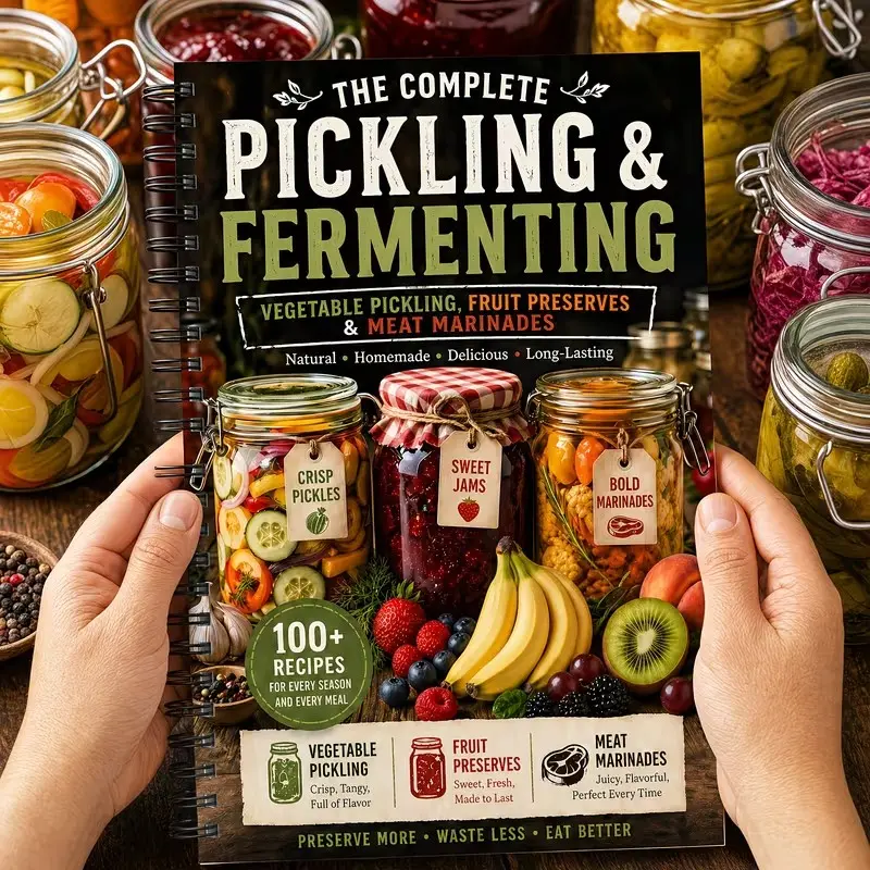 Complete Fermentation Recipes Book, 100+ Healthy Seasonal Fermentation Formulas, Spiral Binding, Easy to Lay Flat, Convenient Cooking Guide