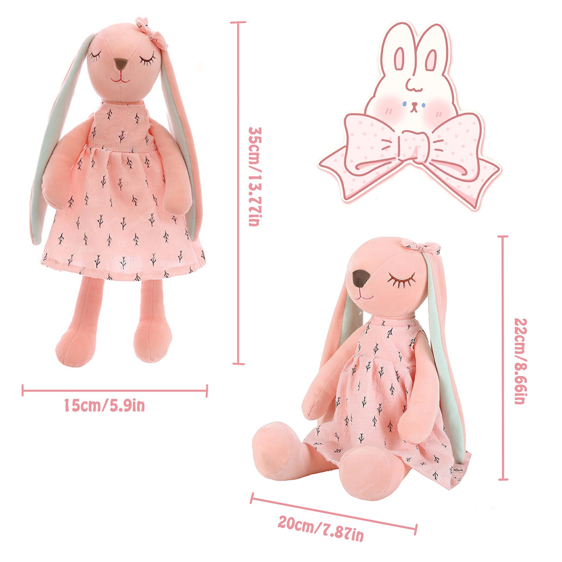 Cute Rabbit Design Plush Toy, 1 Count Soft Stuffed Rabbit Plushie, Cartoon Rabbit Doll, Birthday Gift for Kids, Home Decoration