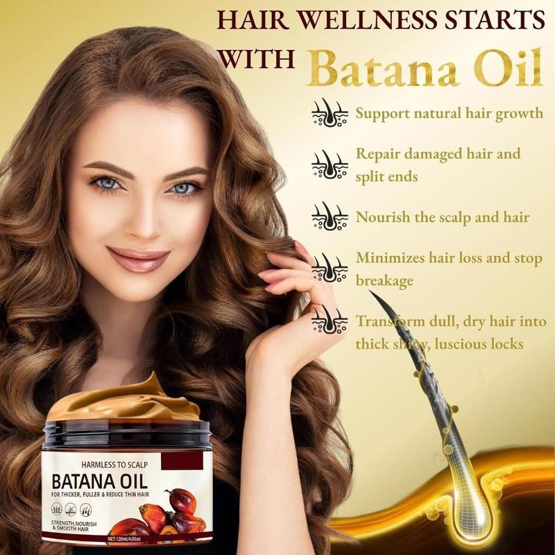 Batana Oil for Hair Growth Dr Sebi Organic Pure from Honduras with Keratin, Coffee Extract & Other Ingredients to Enhance Efficacy for Haircare Thickening Nourishing Silky
