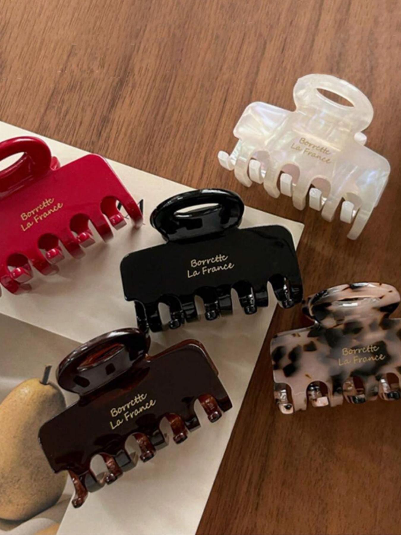 Vintage Solid Color Hawksbill Print Hair Claw Clip Versatile Hair Accessories for Women Minimalist Headwear Suitable for Thick Hair Fashion Hair Clips for Party Daily Clothing Decor