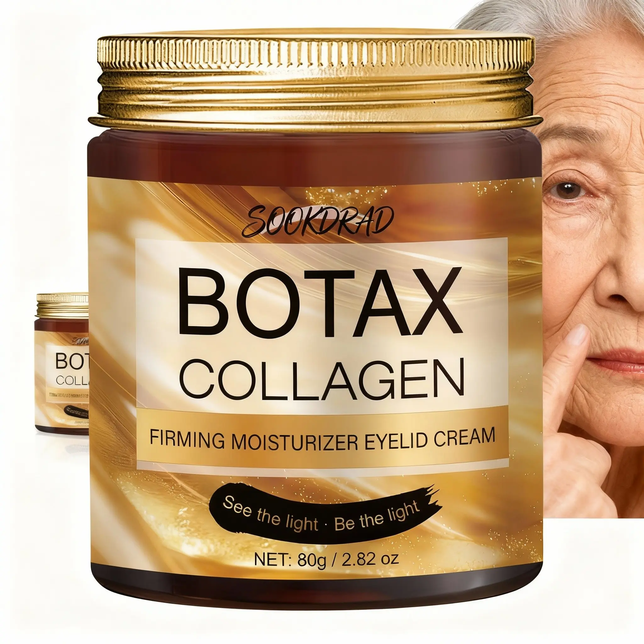 Botax Collagen Eye Cream, Lightweight Moisturizing Formula, 80g Large Capacity, Ideal for Daily Eye Care, Students & Office Workers