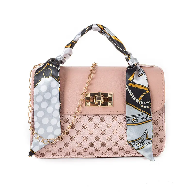 Women's 2026 Compact Synthetic Mini Tote - Top Handle Crossbody Purse with Chain Strap, Elegant Structured Printed Pattern Shoulder Bag for Daily Wear, Shopping