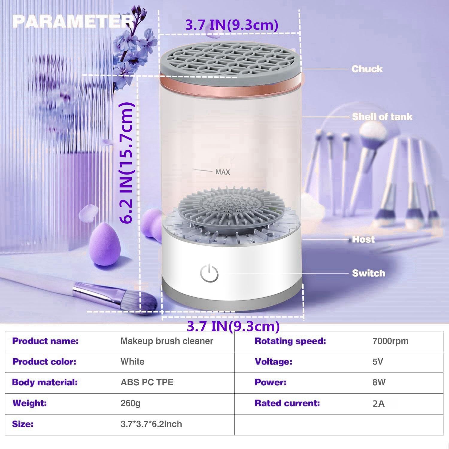 Electric Makeup Brush Cleaner, Portable Make Up Brush Cleaner Machine for All Makeup Brushes with Makeup Brush Cleaner Mat.