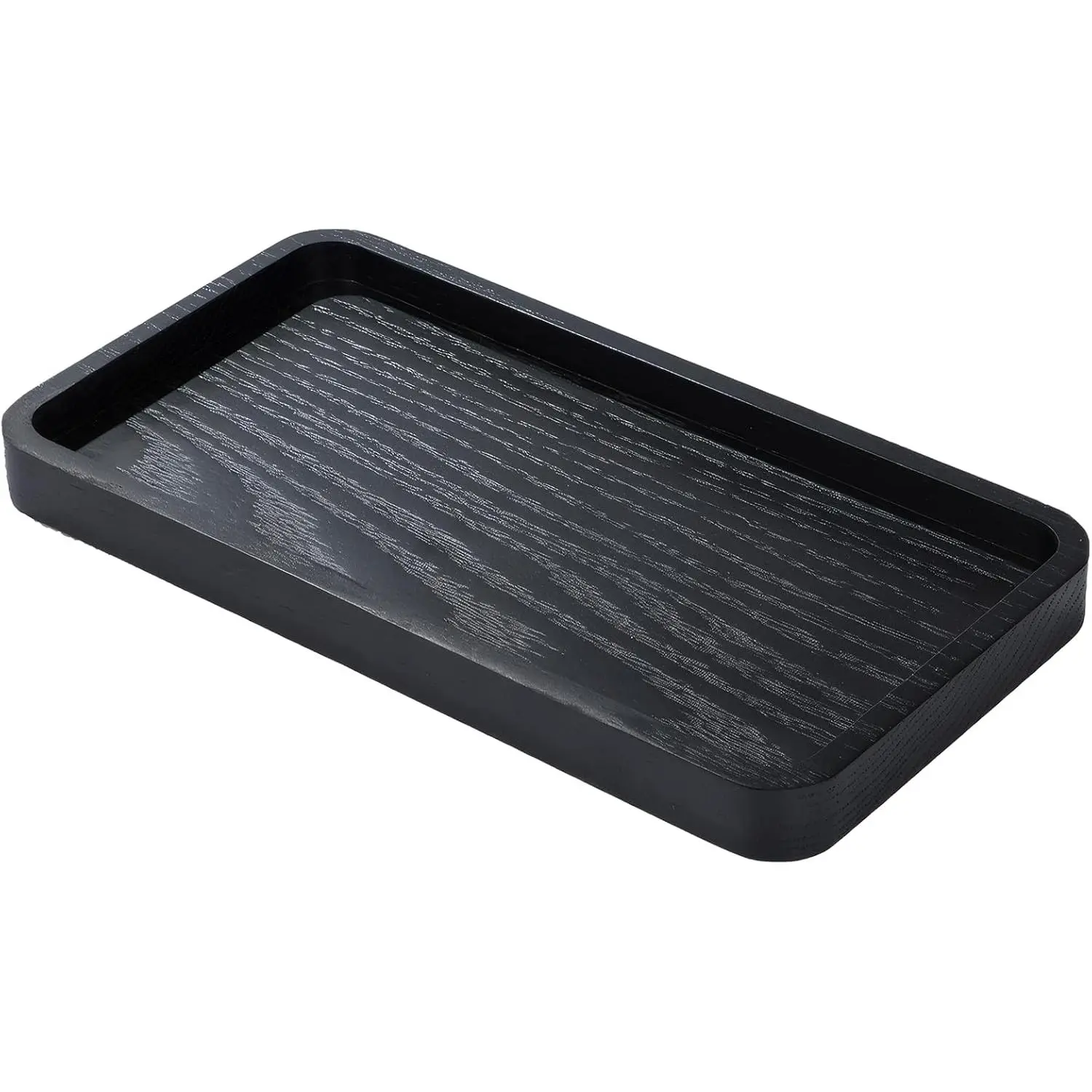 Wooden Bathroom  Tray, 9.9" Small Bathroom Tray for  Decor, Countertop Display,  Organizer, Candle Holder, Wooden Tray for Kitchen Counter,- Red Oak   (9.9" x 5")