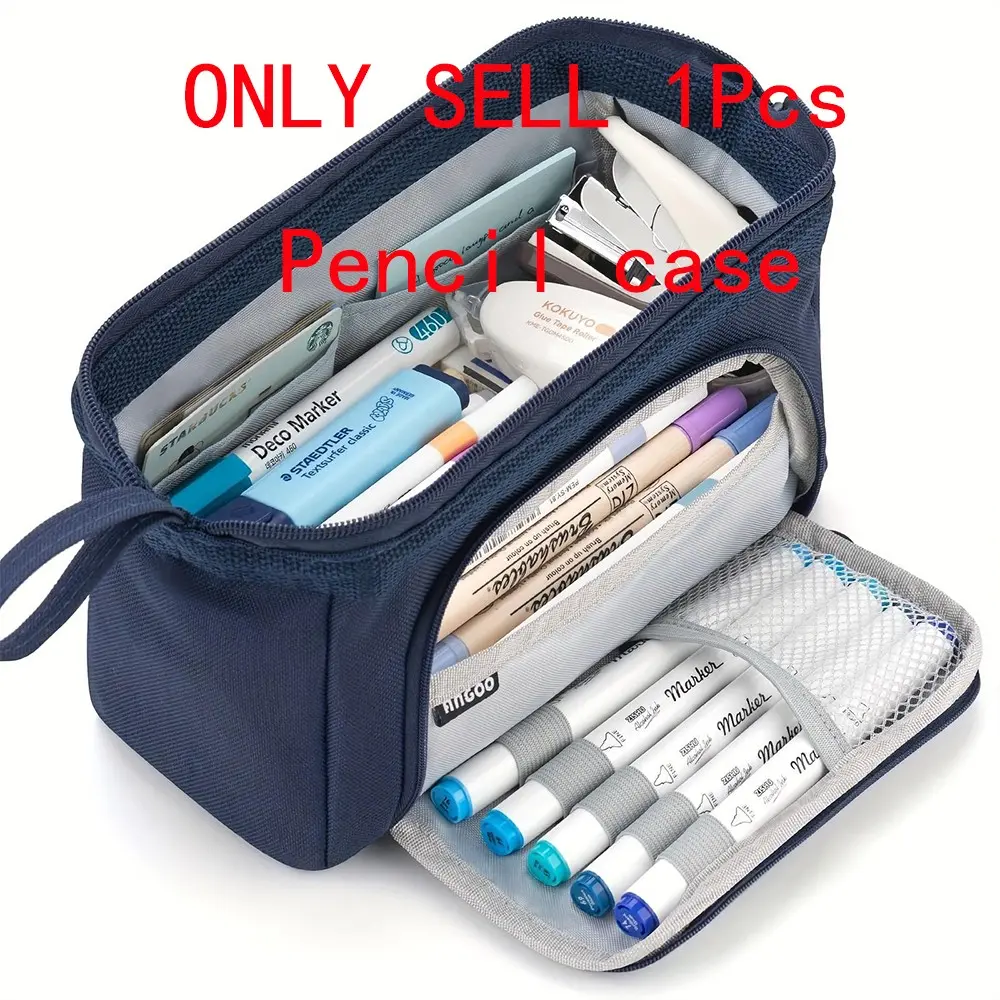 Large Capacity Pencil Case, Pencil Bag, Sturdy Design Suitable for Girls & Adults, Ideal for Stationery Storage, School Supplies, Office Essentials, Art Supplies, Art Drafting Pencils, Art Markers
