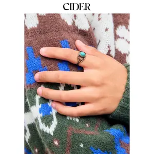 Cider [one-size] TURQUOISE DECOR HOLLOW RING