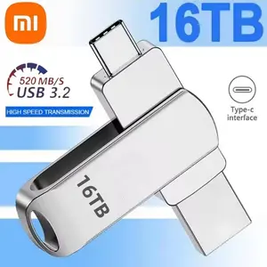 XIAOMI 16TB 3.2 Flash Drives High Speed USB Transfer Metal Pendrive Memory Card Pendrive Flash Disk Memoria Waterproof Stick