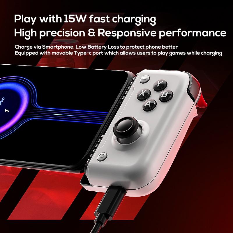 2025 New Mobile Game Stretching Gamepad Wired Bluetooth Dual-Mode 15W Phone Fast Charge One-Click Recording Macro