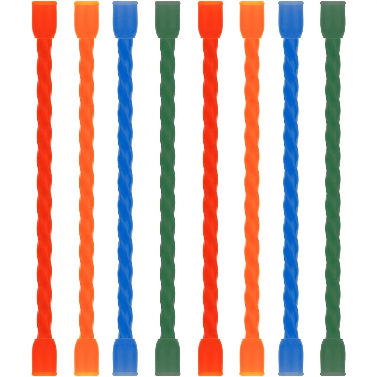 8 count   Ties 4-Inch  Twist Ties Steel-Core Cord Tie Straps Bendable Organizer  Purpose for Indoor Outdoor Bundling Holding Securing and Wrapping Cables (4 Colors)