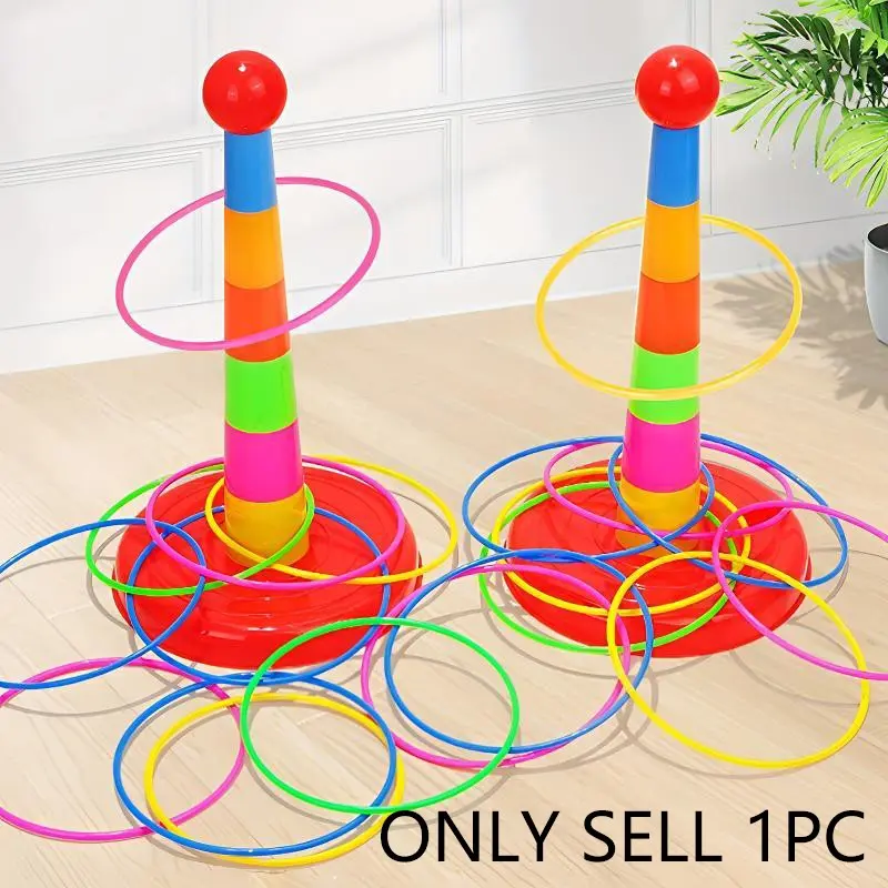 Random Color Round Hoopla Toy, 19pcs/26pcs Hoopla Throwing Game Toys, Indoor Outdoor Hoopla Juggling Toy, Family Fun Game, Perfect Family Activity Gift for Boys & Girls