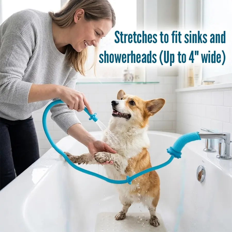 No Installation Shower Head Bathtub Hose, Silicone Universal Connector, Suitable for Hair Washing, Baby Bathing, Pet Care