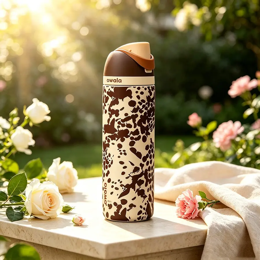 Owala 32oz Insulated Stainless Steel Water Bottle, Flip‑Lid Portable Cup With Straw, Leakproof for Hot Cold Coffee Iced Drinks, Ideal for Travel School Outdoor Sports