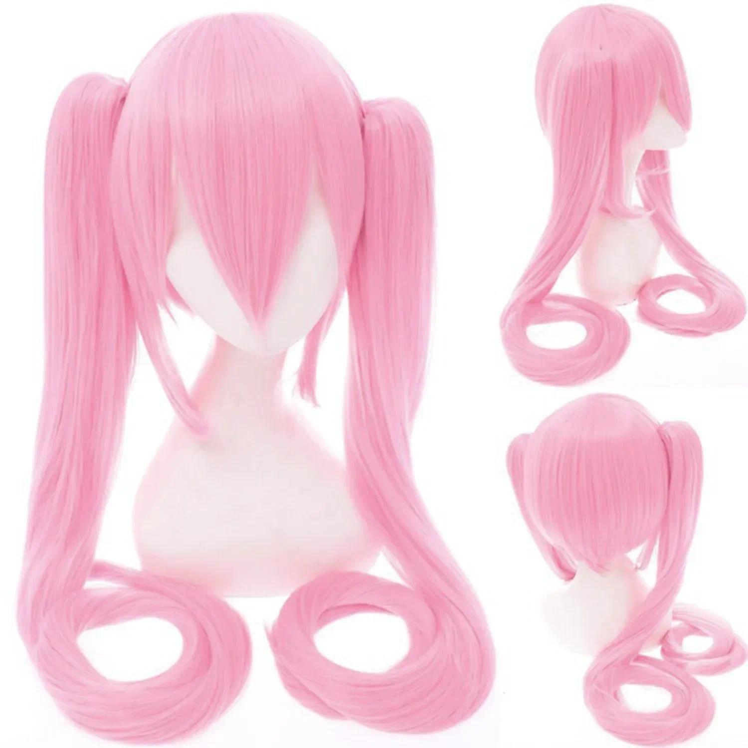 Hatsune Miku Anime Cosplay Wig, 110cm Double Ponytail Synthetic Fiber Wig, Halloween, Christmas