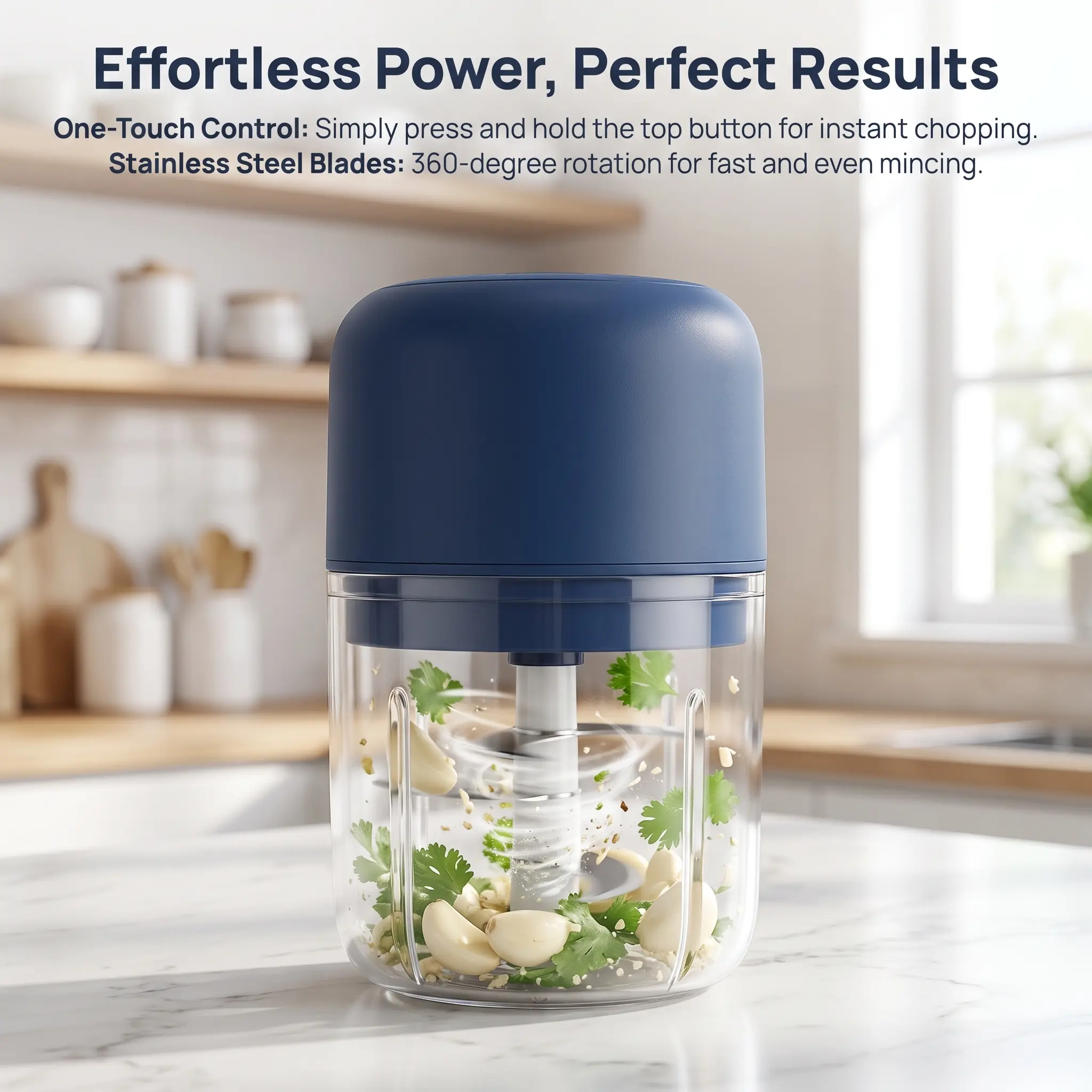 No More Onion Tears! 😭   Mini Electric Vegetable Chopper & Garlic Grinder, Portable Kitchen Gadget