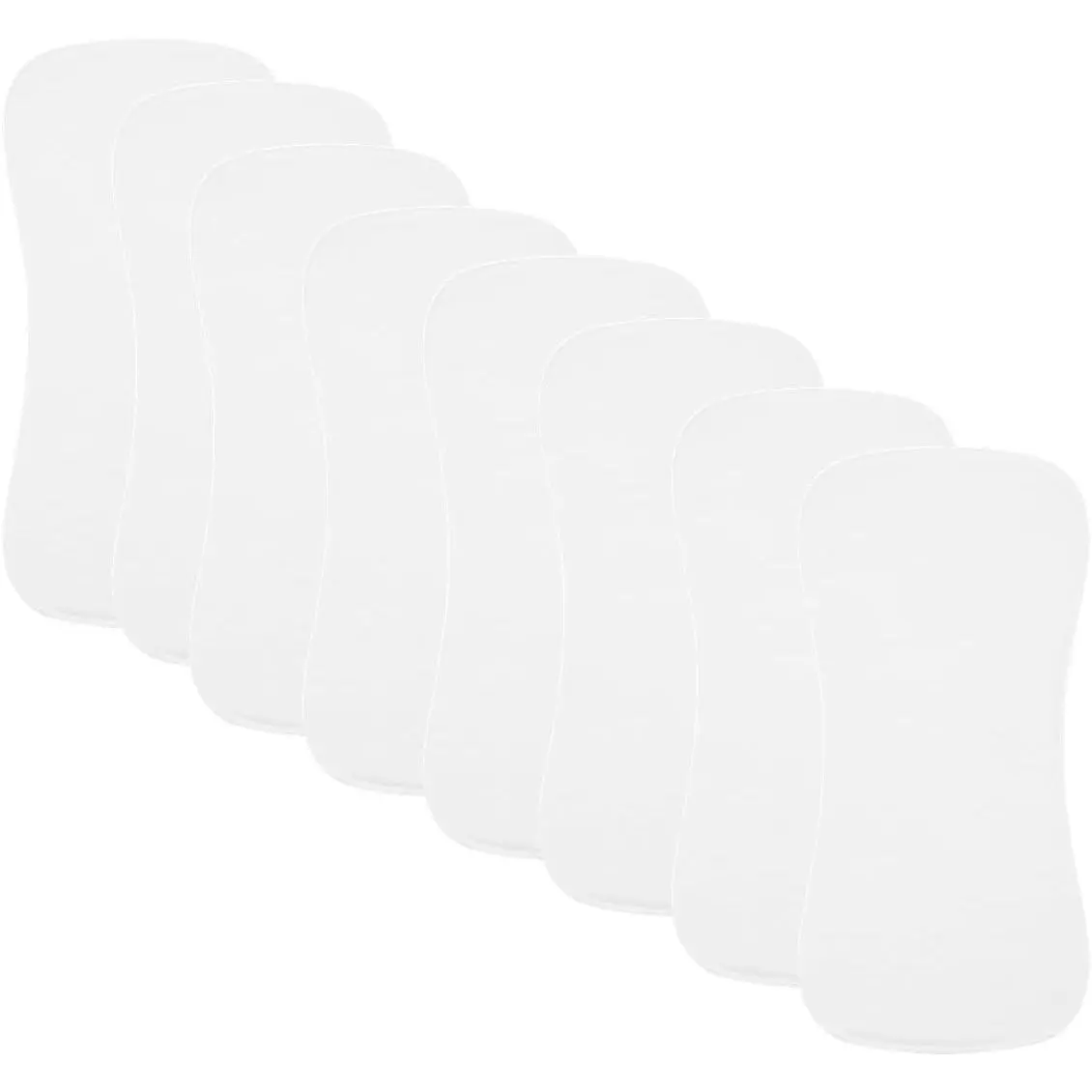 8 Pack Baby Burp Cloths, Unisex Boys and Girls, Super Absorbent and Soft Towel,Solid Color (White)