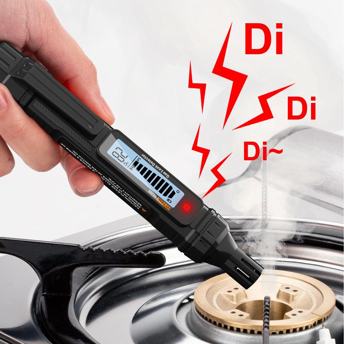 HYTAIS Portable Gas Leak Detector Safety, Battery Required Handheld Natural Gas Sniffer High Sensitivity with LCD Display, Combustible Gas Detector