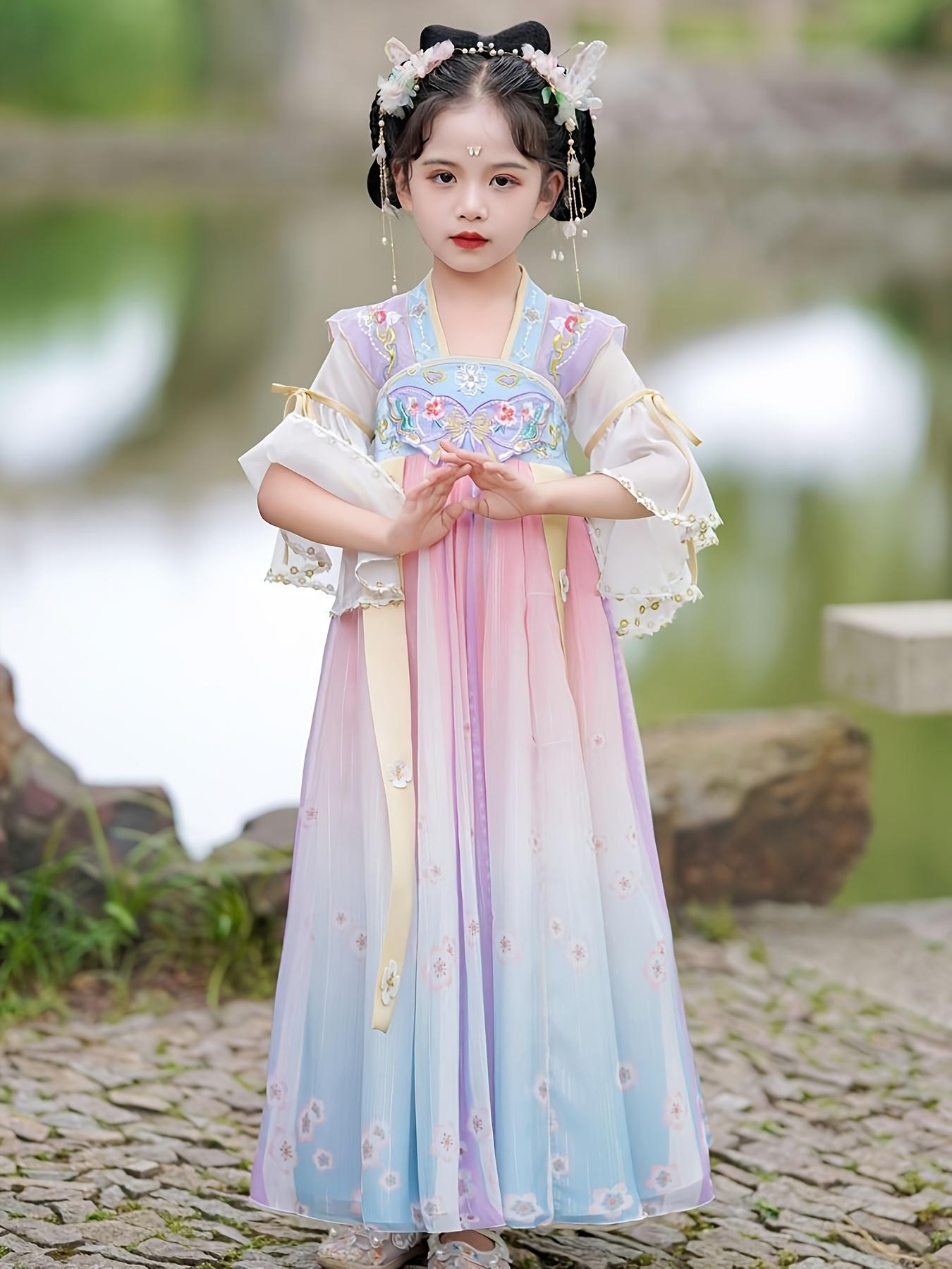 [Vintage Hanfu Dress] Vintage Girls' Hanfu Children's Dress |   Birthday Dress Girls