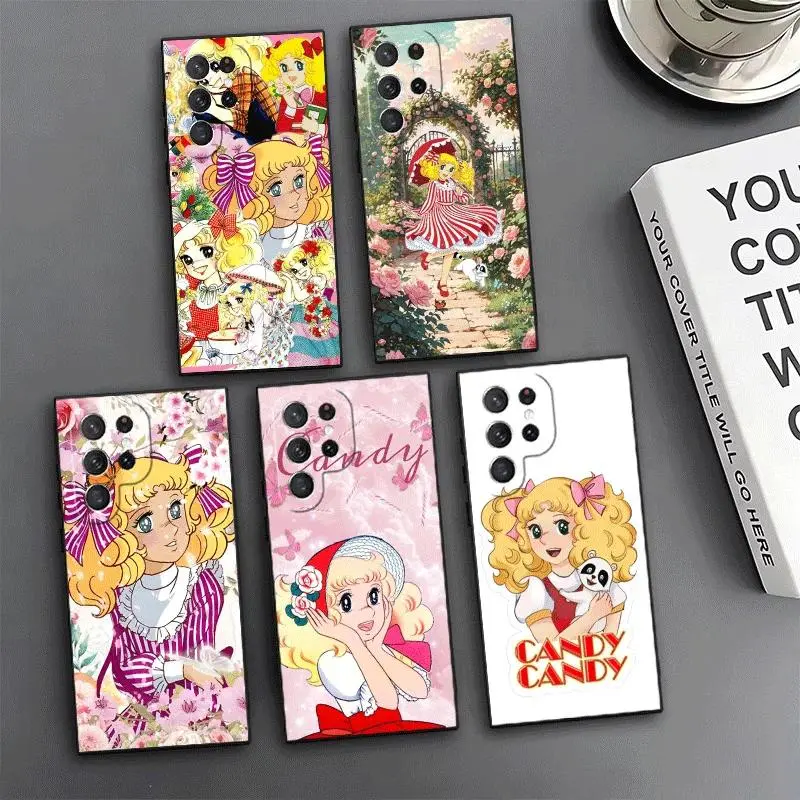 Anime Candy Candy Phone Case For Samsung Galaxy S24 S25 S26 Ultra S23 Plus S22 S21 FE Edge For iphone 17 16 15 14 13 12 11 17Air Plus Pro Promax Pattern Customized Cover
