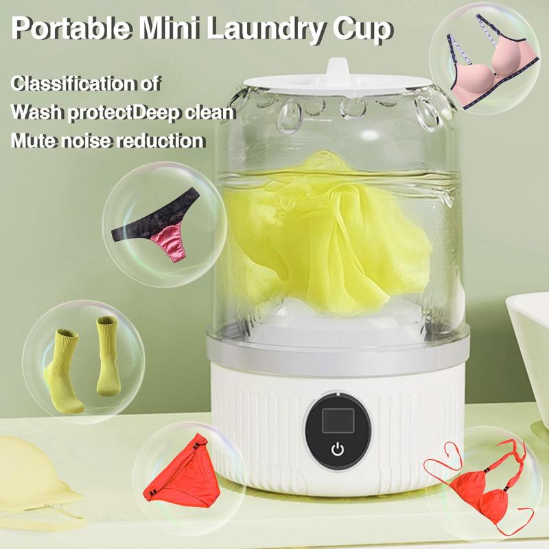 Mini Compact Multifunction Washing Machine for Handkerchiefs, Towels, Lingerie, Baby Clothes and Socks, 3 Washing Modes for Apartments, Dorms, Camping and Travel