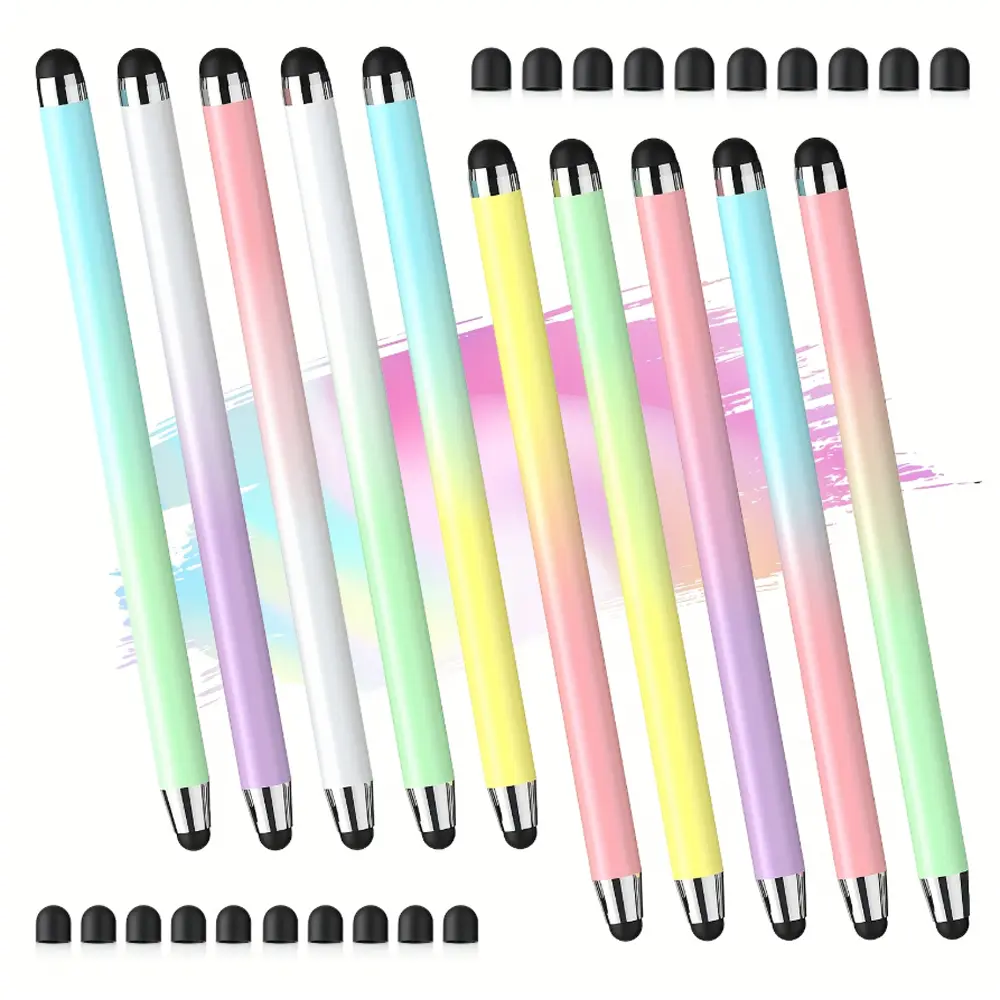 10 Pack Universal Stylus Pens for Touch Screens ,2-in-1 High Sensitivity Capacitive Stylus with 20 Extra Tips for iPad iPhone Tablets Samsung Galaxy All Universal Touchscreen Devices