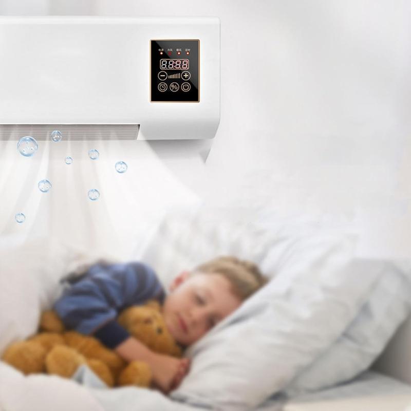 2 in 1 Air Conditioner 1800W Cool Warm Dual Use Wall Mounted Portable Air Conditioning with Remote Control for Bedroom