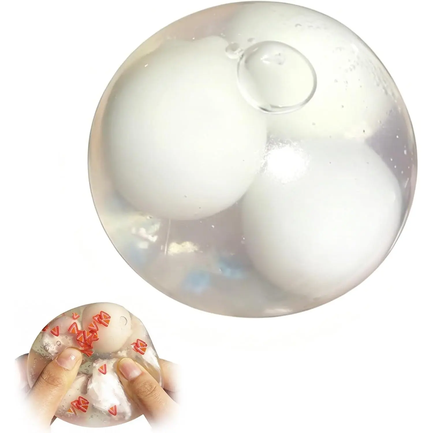 Crispy Stress Ball – Wax Cracking Squishy Toy, Crunchy Tangyuan Sensory Ball, Moldable Fidget for Anxiety Relief, Fun Food-Themed Stress Reliever (Random Style)