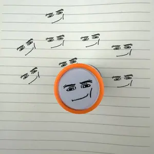 Cute Emoji Pattern Stamp, Reusable Office Stationery and Daily Supplies, Fun Sticker Labels for Creative Projects, Emoji Stickers