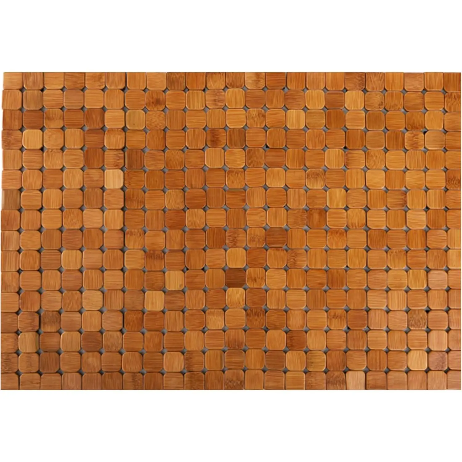 100% Bamboo Rayon Bath Mat - Foldable, Water Resistant, Durable Rectangle Rubber Bathroom Rug for Dog & Cat Training, Shower Doorsteps (23.6" L x 16" W)