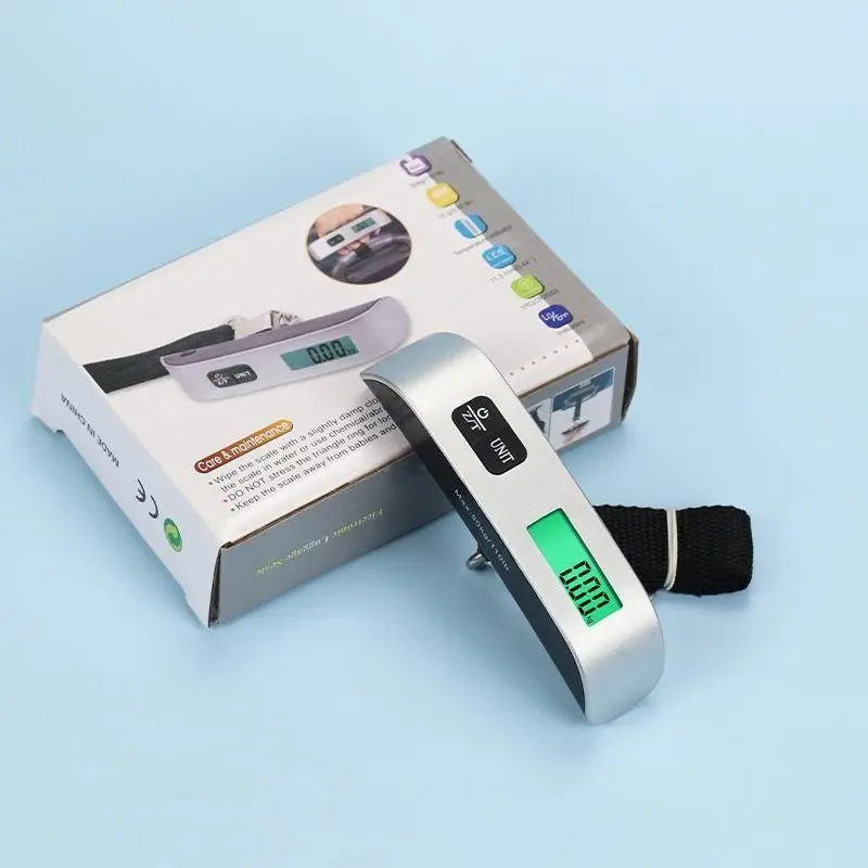 Portable Electronic Luggage Scale, Handheld Digital Display Scale, 50kg Capacity, Ideal for Home, Travel, Office, School