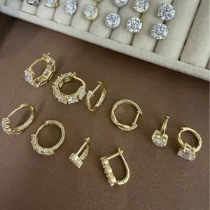 925 Silver Micro-Set D Color VVS Moissanite Round Stud Earrings – Sparkling Moissanite Earrings