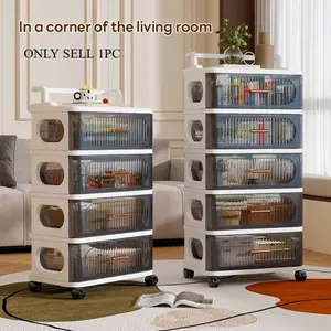Storage cabinets on 2/3/4/5/6 layers, covered storage boxes, household cabinets, removable, easy to assemble, assembled cabinets, snack cabinets, living room storage cabinets, bedroom bedside cabinets, storage cabinets, plastic assembled cabinets