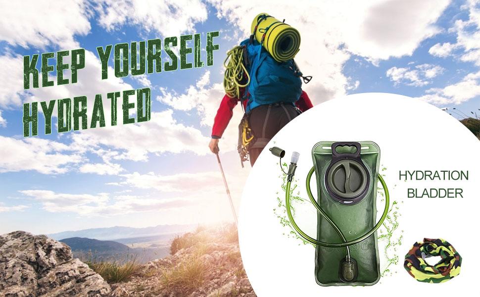 1.5-2-3L Hydration Bladder for Hiking Backpack, BPA-Free Leak Proof Water Reservoir Storage Bag, Water Pouch Hydration Pack for Camping Cycling Running