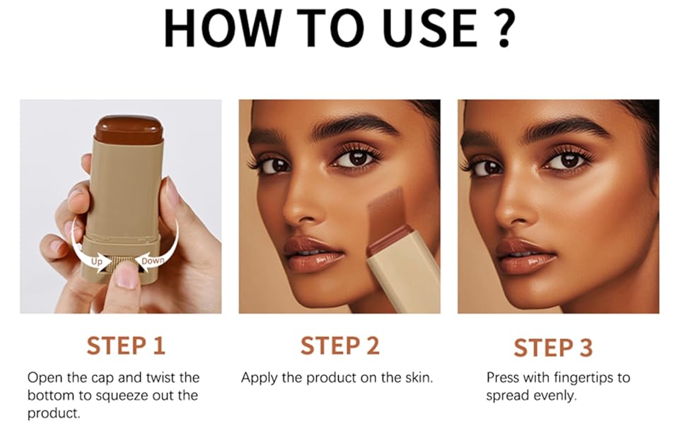 Beauty Balm Serum Boosted Skin Tint, Foundation Stick, Tinted Moisturizer, Concealer Stick for Foundation Makeup, Full Coverage Foundation, Contour Sticks for Face Makeup, Radiant & Dewy Finish (#03)