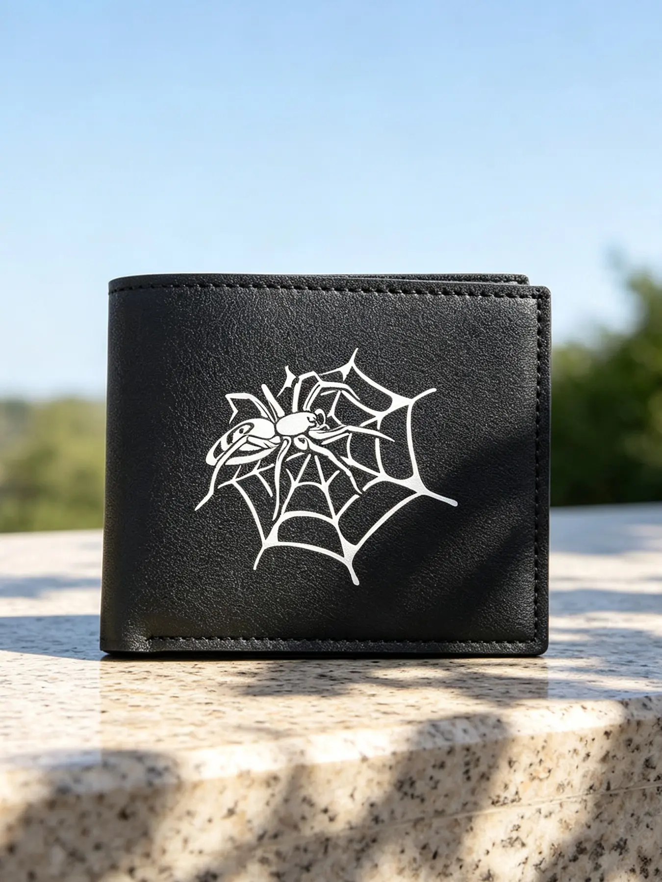 Spider Element Print Fashion Men's Wallet, Stylish Wallet, Multi-Card Slot Credit Card Holder, Foldable Coin Purse, Bill Wallet Clip, All Seasons