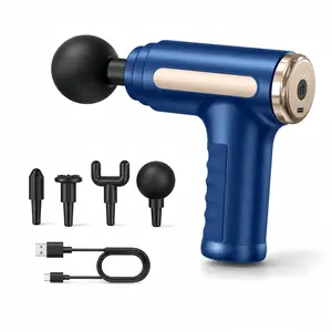 Portable Fascia Gun, Mini Massage Gun for Deep Tissue, Muscle Massager for Back Pain Relief, Travel Handheld Massage Tool, Quiet Impact Massager, Full Body Massager