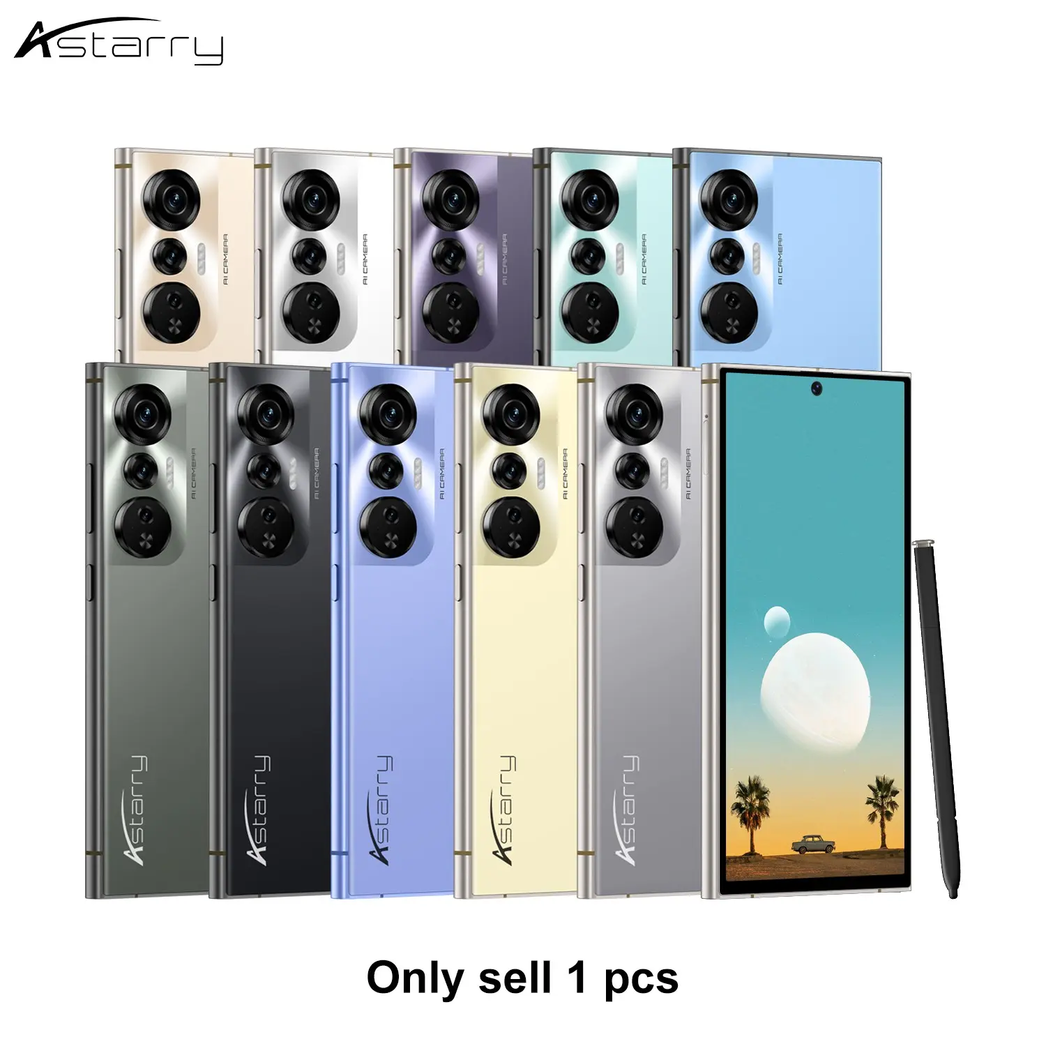 Astarry-C26 Ultra Smartphone, 6.8-Inch HD Screen, Global 4g Network, Dual Sim, Octa-Core Processor, 4GB RAM + 64GB Storage, 4100mah Battery, Cellphone