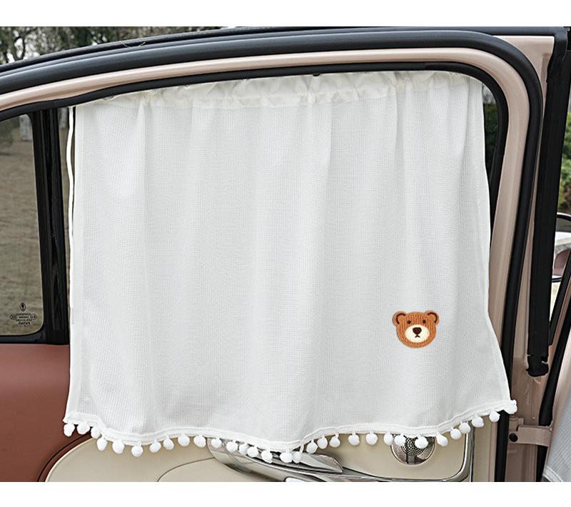 Car sunshade curtain for summer, fresh floral design, car sunshade curtain, interior sun protection and privacy curtain