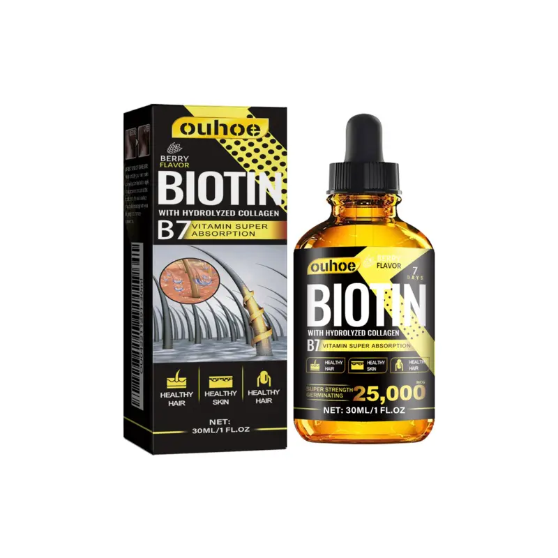 Super Natural Goods Liquid Biotin & Collagen 25,000mcg Drops| Supports Appearance of Fuller-Looking Hair + Radiant Skin & Stronger Nails| High-Potency Liquid Supplement for Thinning/Damaged Strands, Men & Women (30ml)