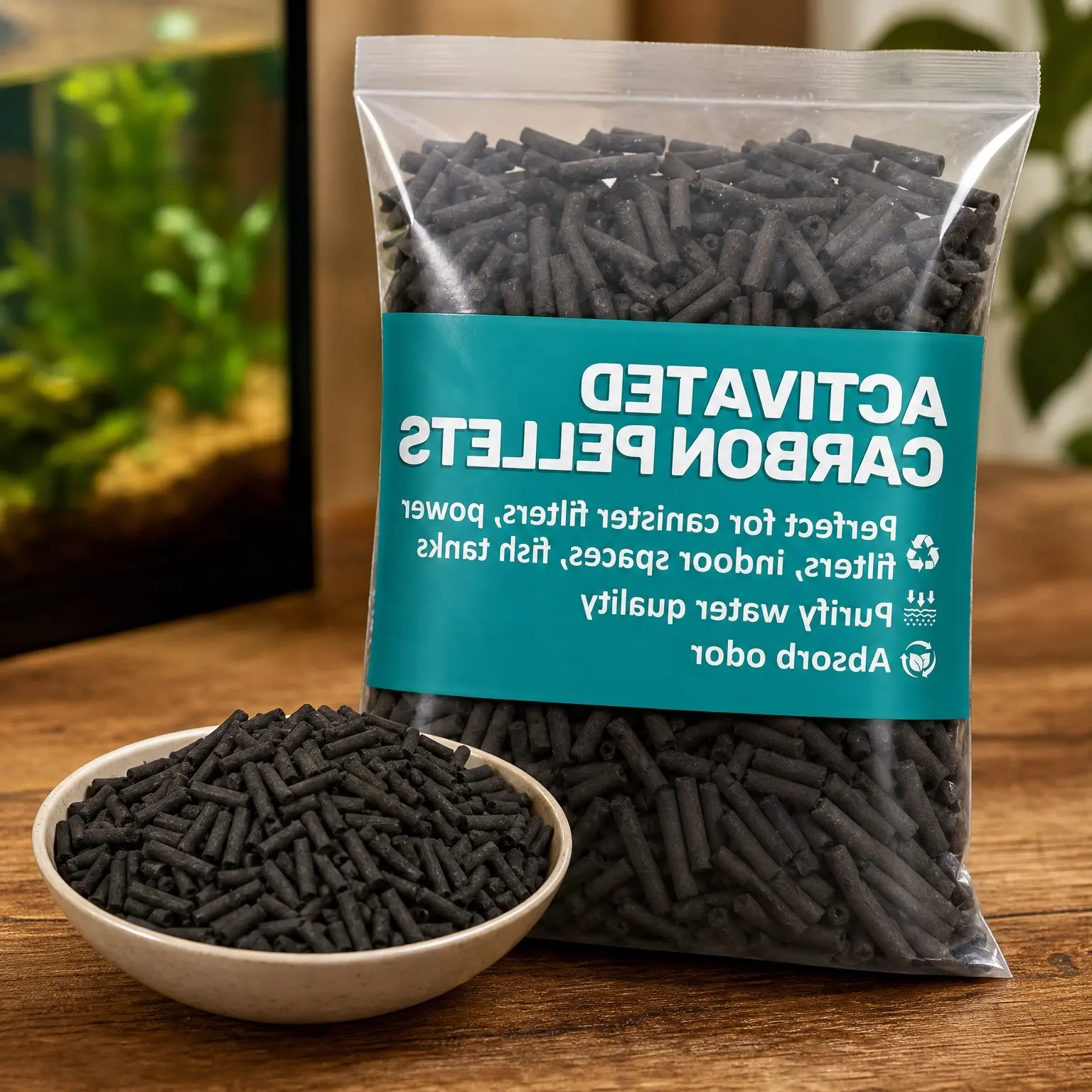 410g Acid-Free Activated Carbon Pellets - Bulk Aquarium Charcoal Filter Media for Fish Tank, Pond, Aquariums & Clear Water FiltrationGift
