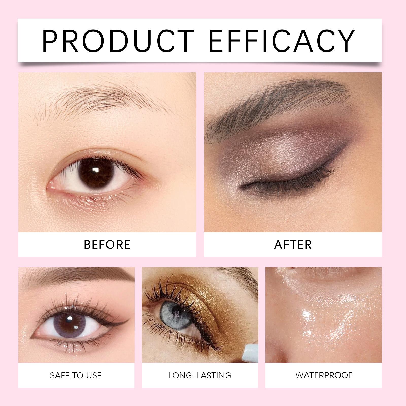 zephoco Women's Eyeshadow Eyelash Stickers Portable Eye Makeup Stickers for Lazy People