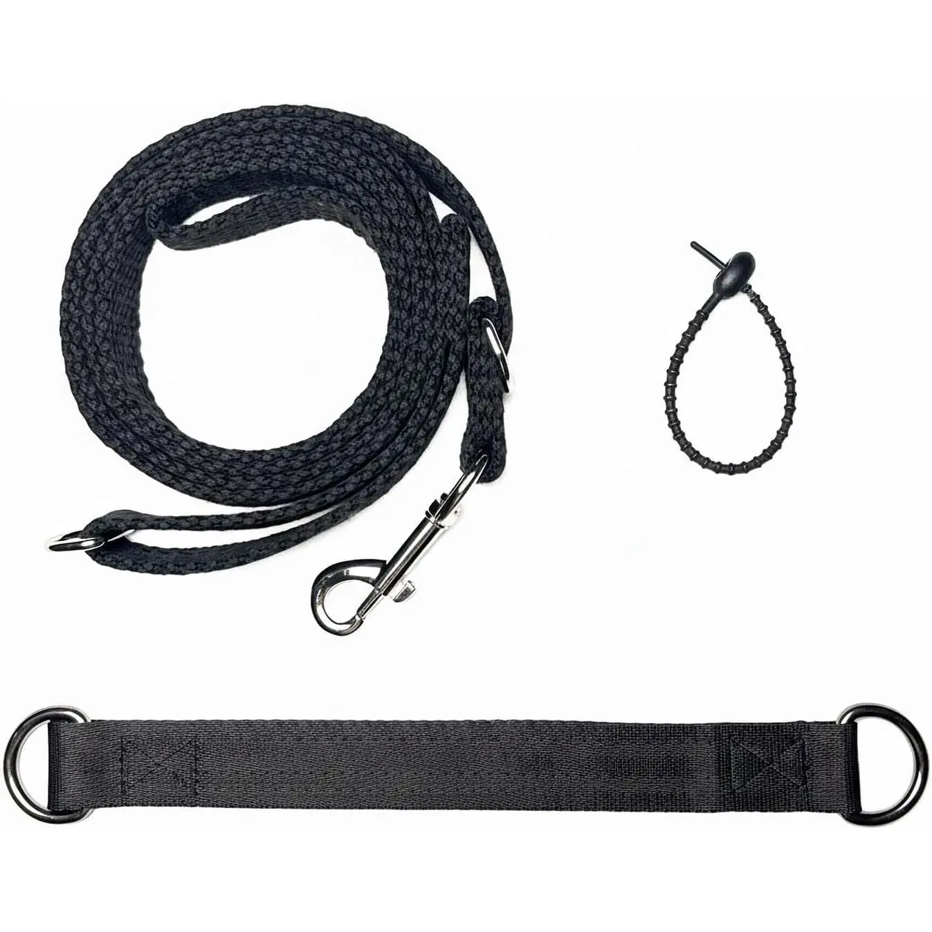 Ride   Tow Rope with 2 Lengths (6ft & 3ft) - Heavy-Duty Black Canvas Pull Strap for  Tricycles, Wiggle , Scooters, Push  - Alternative to Push Handle​