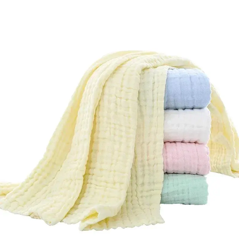 Baby Bath Towel Kids Swaddle Wrap Bedding 6 Layers Infant Gauze Receiving Blanket Pure Cotton Bubble Muslin Blanket 105*105cm
