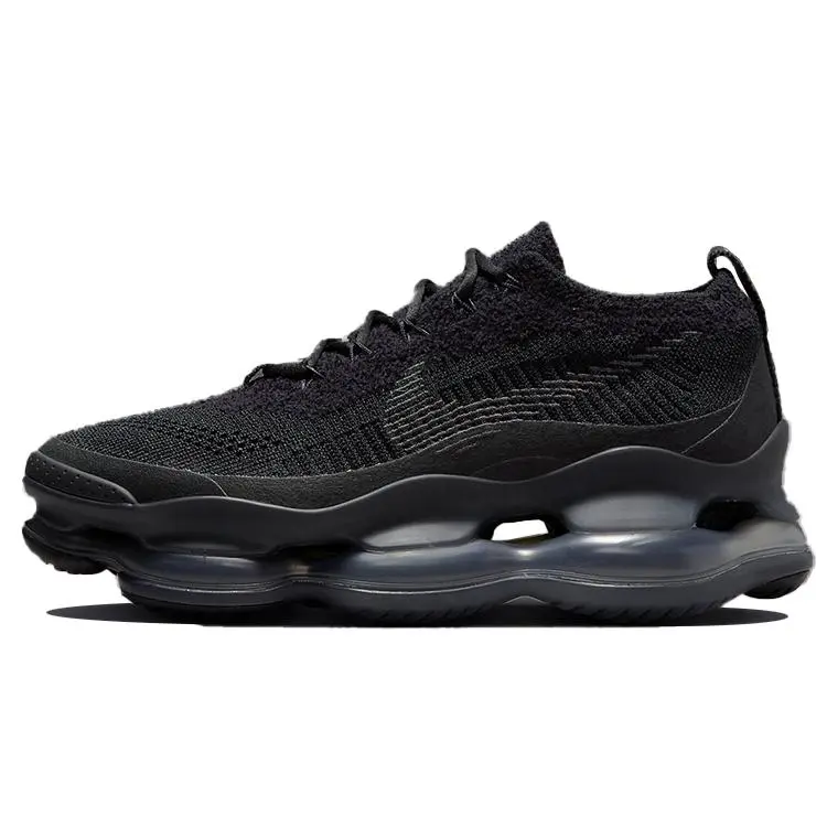 Nike Air Max Scorpion Retro FK Women's Triple Black Low-Top Running Shoes with Cushioning, Durable Outsole, and Recycled Materials Verifiable, with credentials and supporting global authentication