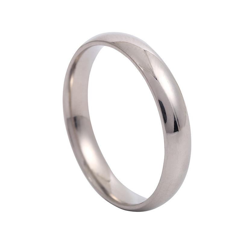 Stainless steel jewelry 2mm inner and outer arc spherical surface simple smooth ring titanium steel plain ring couple's ring