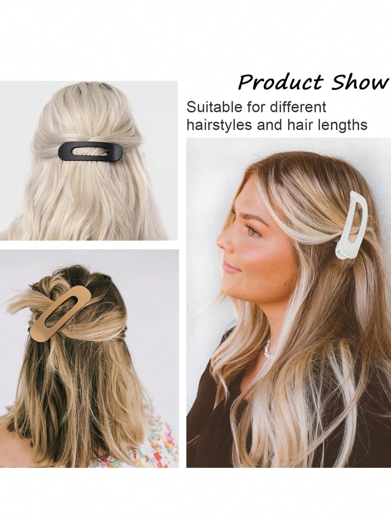 Solid Color Hair Clip, Fashionable Hair Accessories for Women & Girls, Minimalist Headwear Suitable for Girlfriend