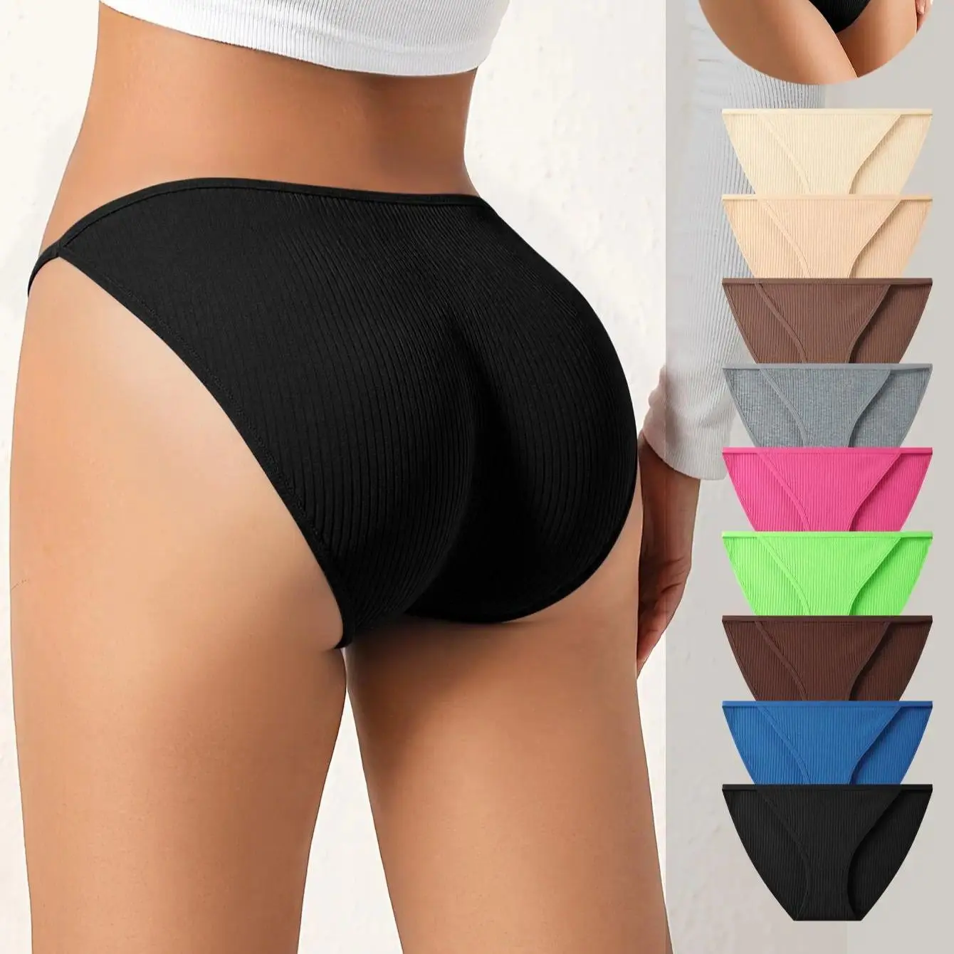 Women's Cotton Underwear 9-Pack, High-Waist Cheeky & Hipster Bikini Panties, Soft Breathable Fabric in Assorted Styles, Panty, Hipster Underwear, Soft Breathable Panty, Funky, Xxl, Lady, Peppy, Plain, Everyday Wear